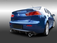 Накладка с диффузором на задний бампер Mitsubishi Lancer X